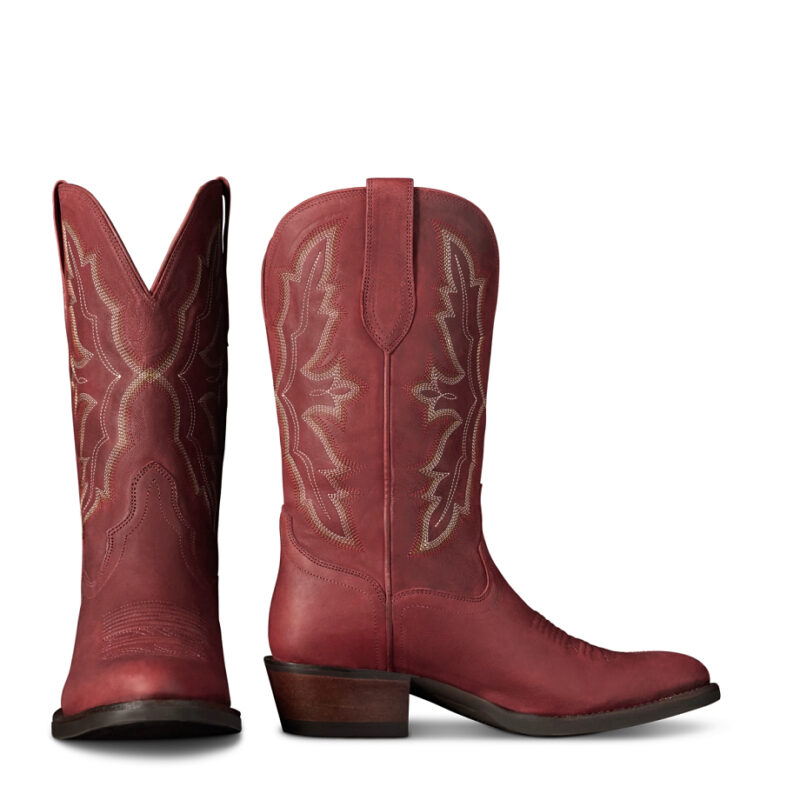 The Britt Round Toe Cowgirl Boot - Red goat | Tecovas