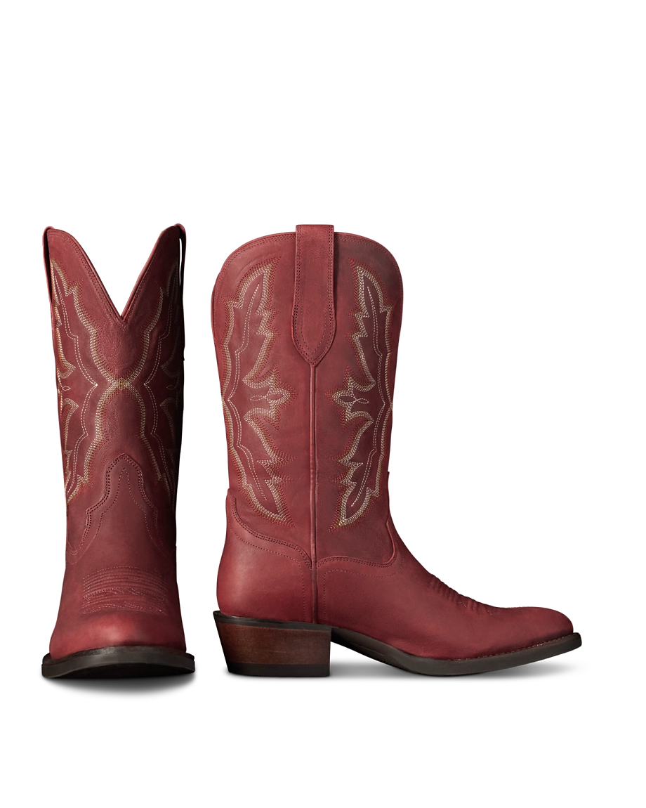 The Britt Round Toe Cowgirl Boot - Red goat | Tecovas