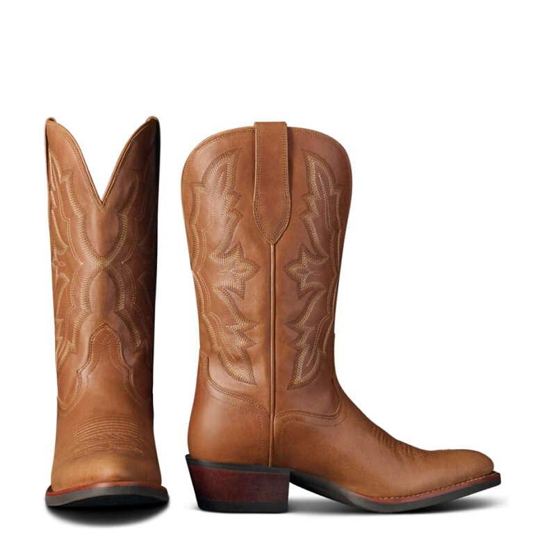 The Britt Round Toe Cowgirl Boot - Tan goat | Tecovas