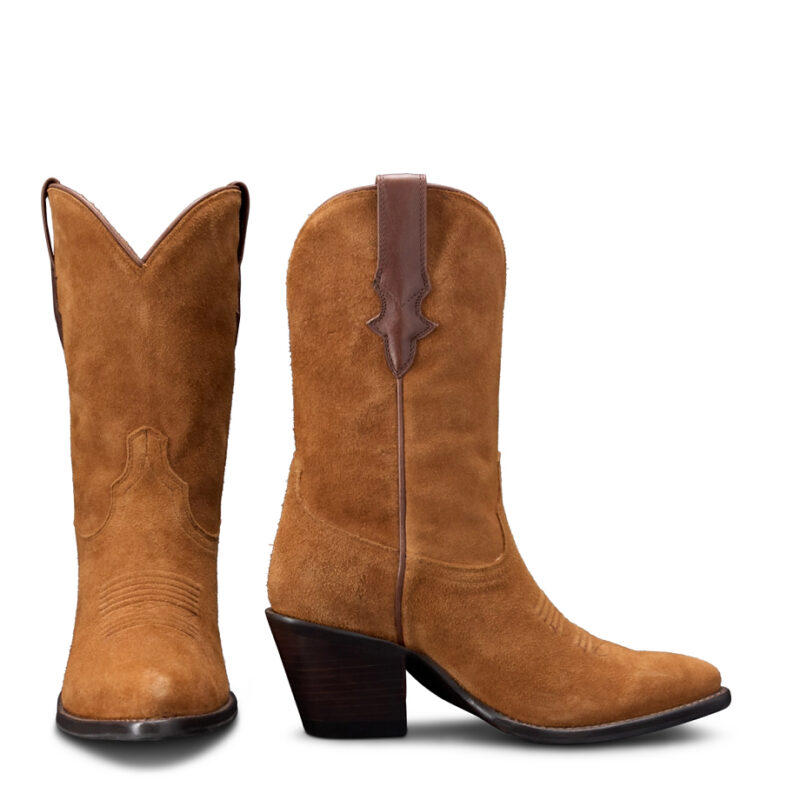 The Cassie Cowgirl Boot - Tan deerskin | Tecovas