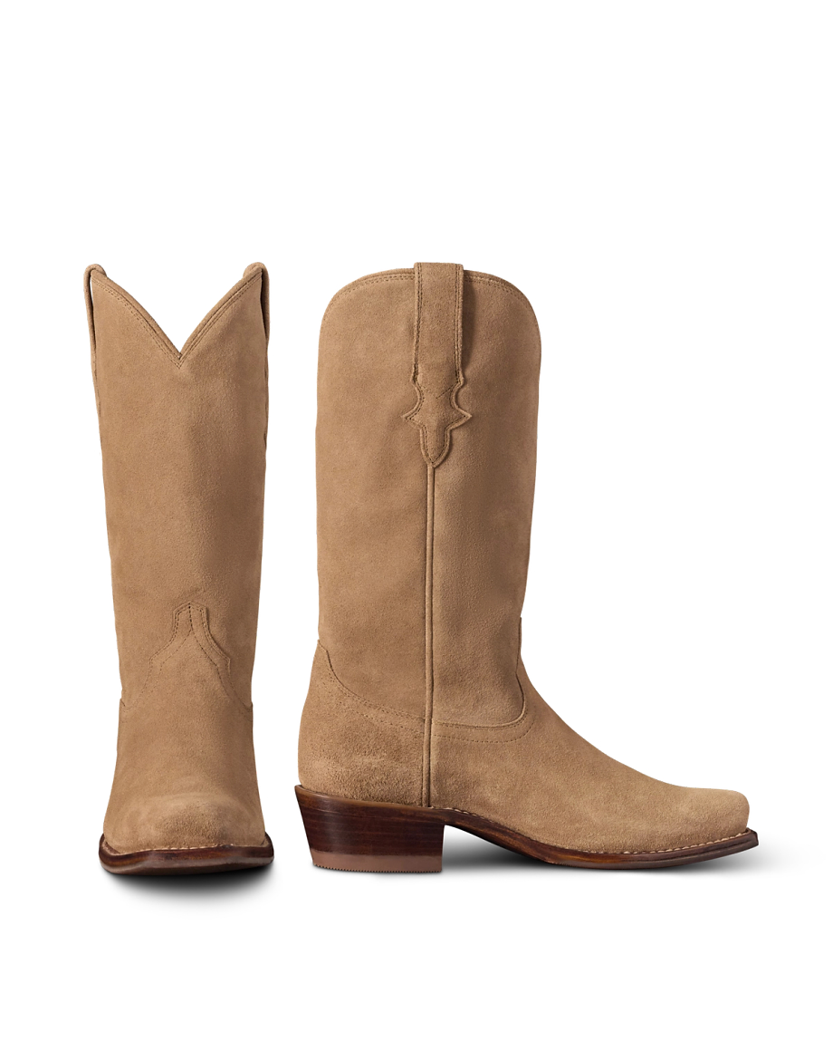 The Cheyenne Cowgirl Boot - Tan suede | Tecovas