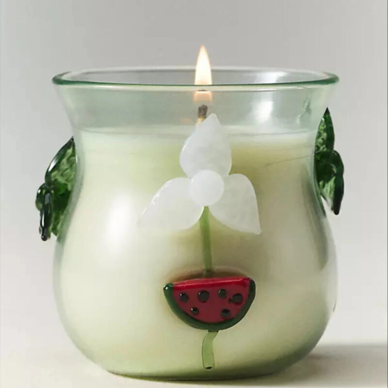 The Cove Fruity Sweet Mint & Melon Glass Candle