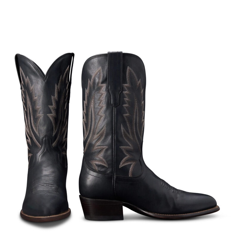 The Jamie Cowgirl Boot - Black cowhide | Tecovas