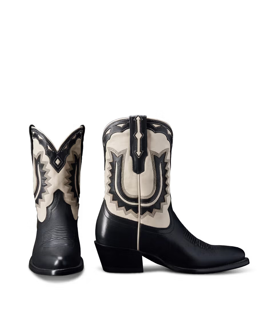 The Jolene Cowgirl Boot - Black cowhide | Tecovas