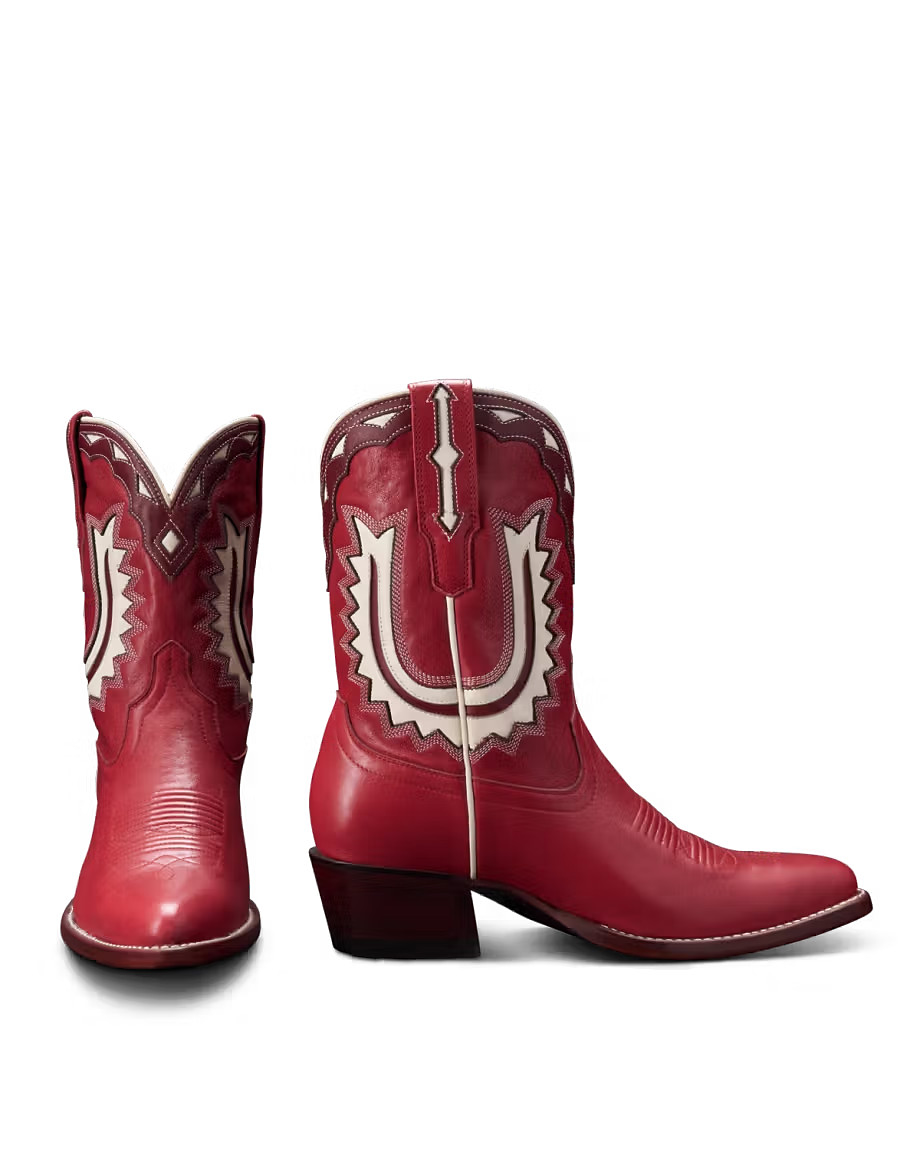 The Jolene Cowgirl Boot - Red cowhide | Tecovas