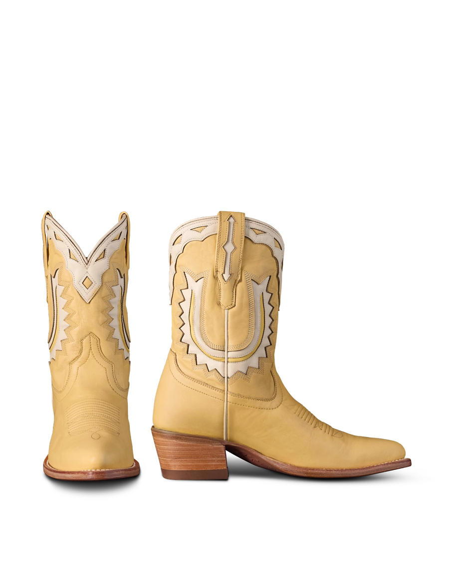 The Jolene Cowgirl Boot - Yellow cowhide | Tecovas