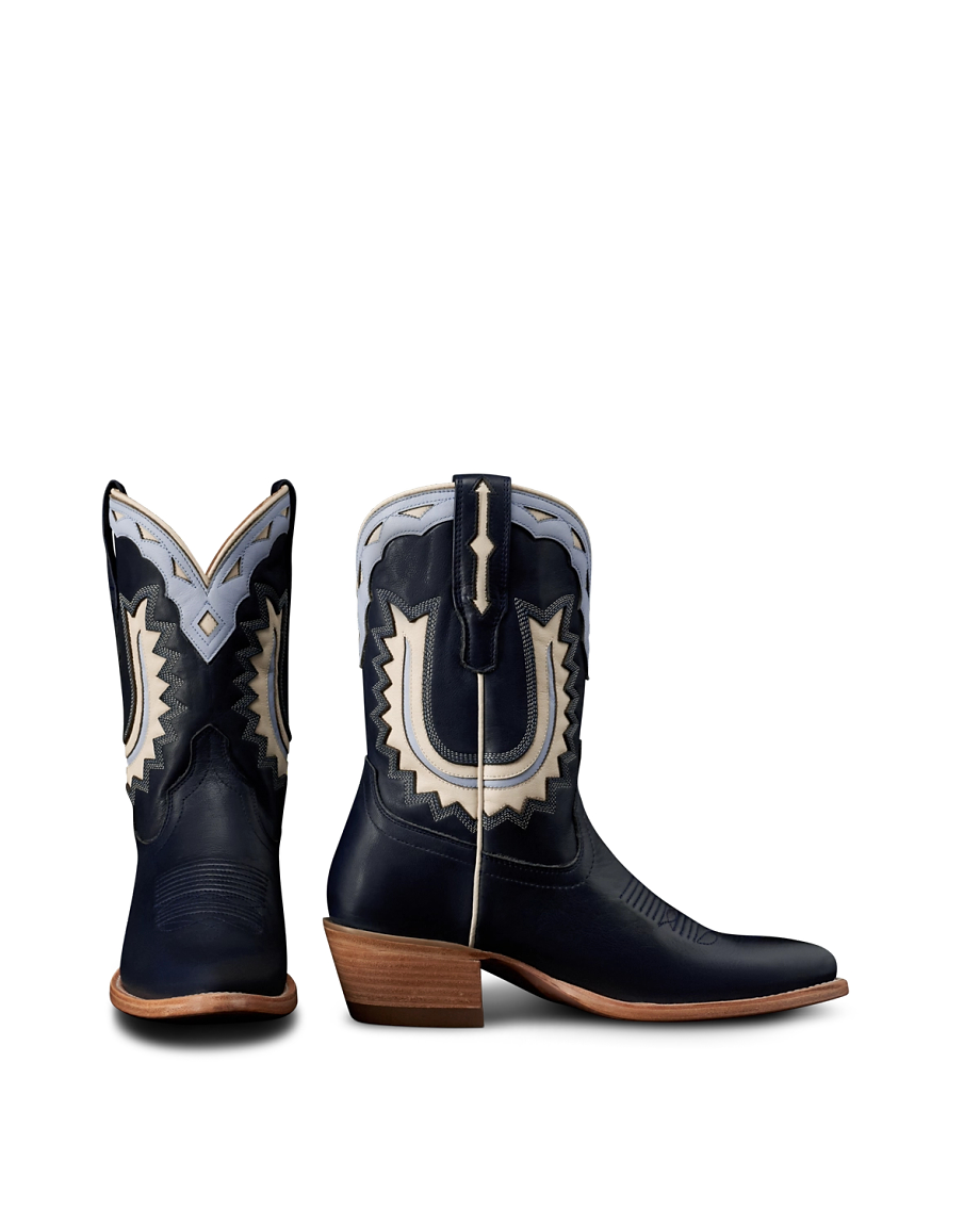 The Jolene in Atlantic Blue/Chambray Cowhide - Women's Cowgirl Boot | Tecovas