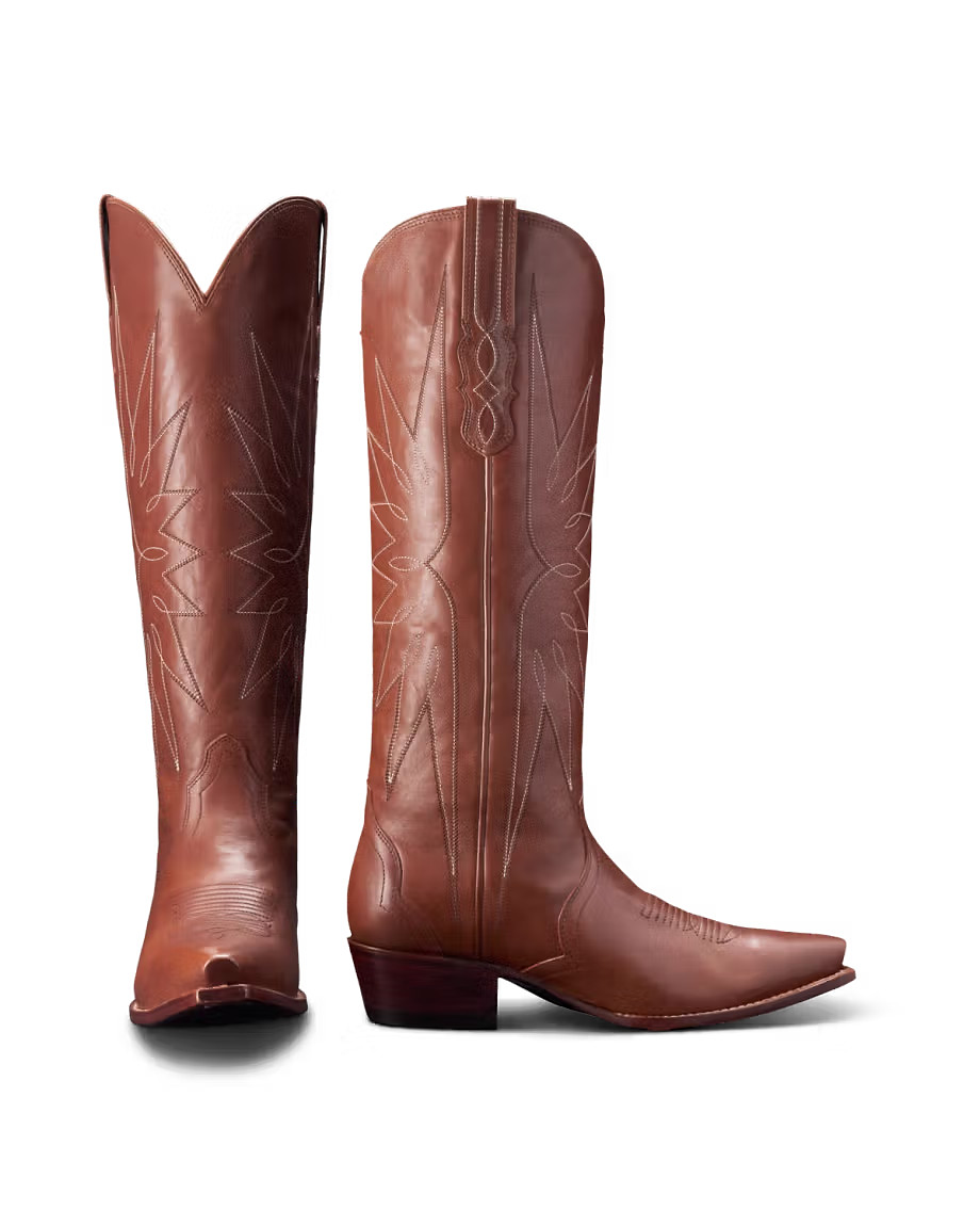 The Loretta Cowgirl Boot - Brown cowhide | Tecovas