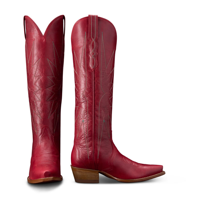The Loretta Snip Toe Cowgirl Boot - Red goat | Tecovas