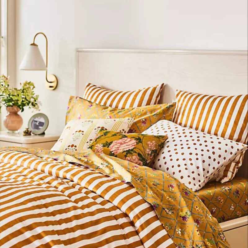 Maeve by Anthropologie The Organic Cotton Sateen Printed Duvet Cover by Maeve