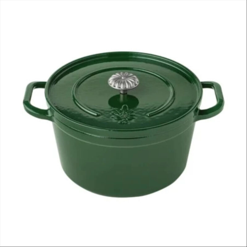 The Pioneer Woman 5-Quart Enamel Cast Iron Dutch Oven with Lid, Dark Green