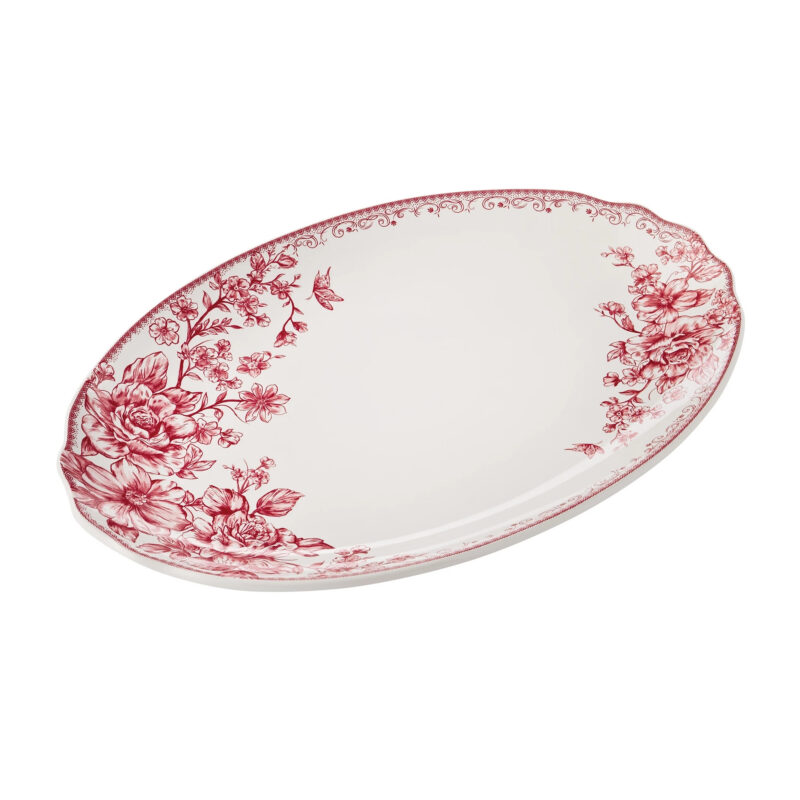 The Pioneer Woman Agatha Stoneware 16-inch Serving Platter, Red - Walmart.com