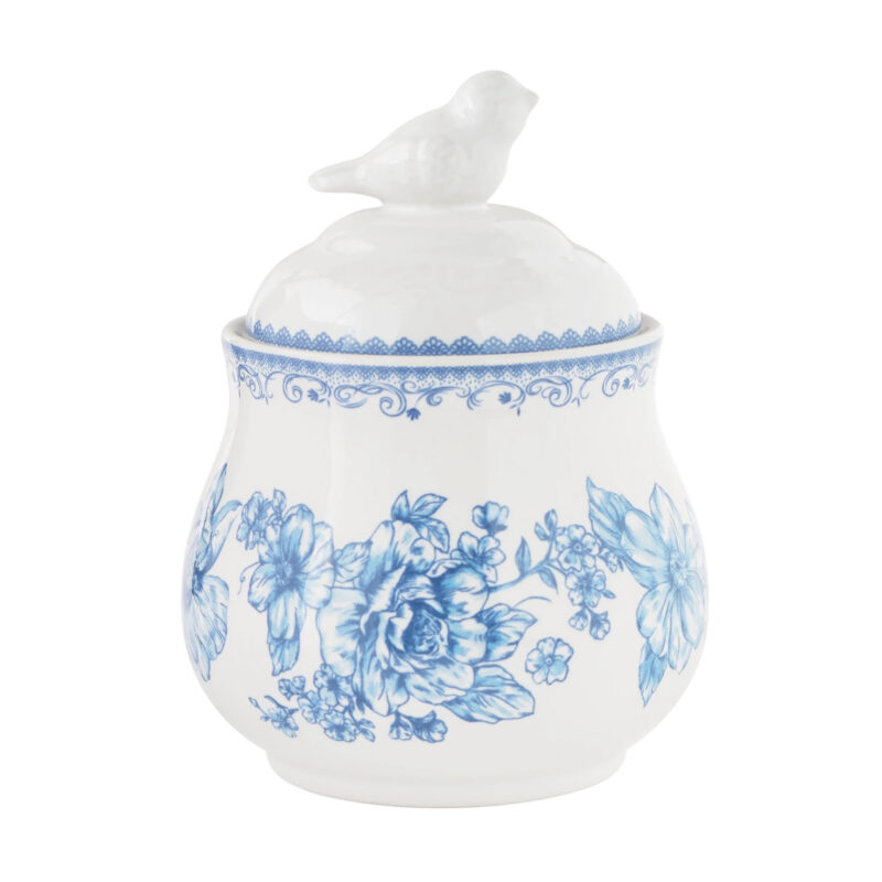 The Pioneer Woman Agatha Stoneware Sugar Bowl with Lid, Blue - Walmart.com