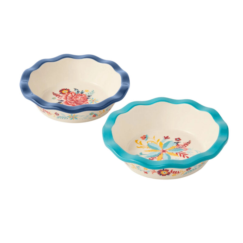 The Pioneer Woman Keepsake Floral 4.75" Ceramic Mini Pie Pans, Set of 2 - Walmart.com