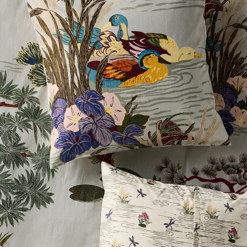 The Printed Cotton-Slub Euro Sham