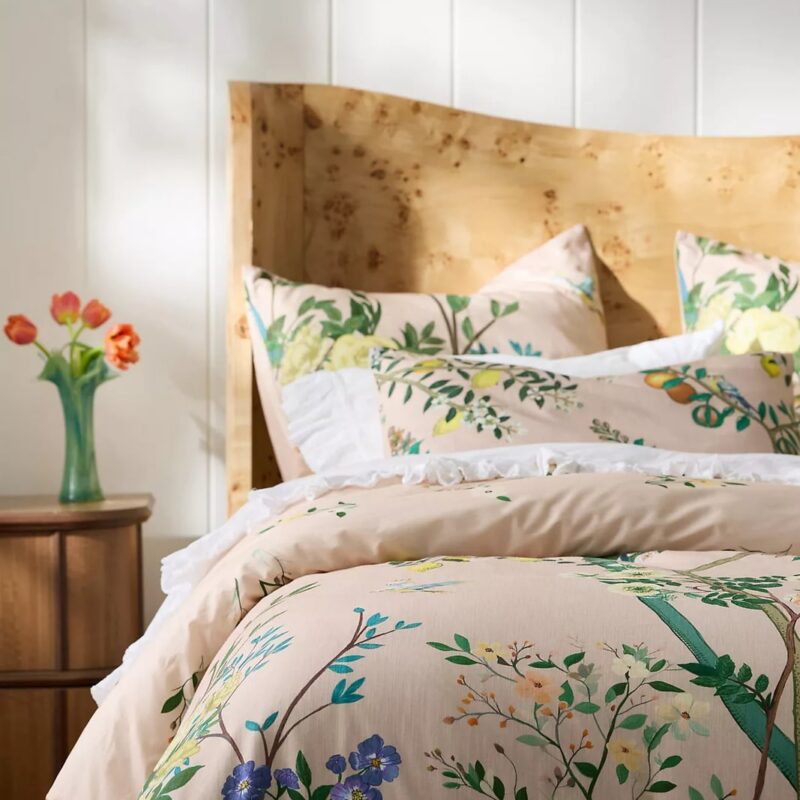 The Printed Cotton-Slub Pillow Shams, Set of 2