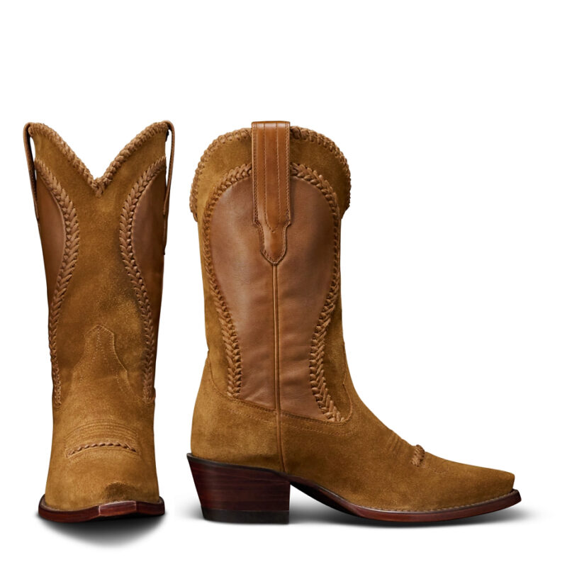 The Sadie Cowgirl Boot - Brown suede | Tecovas