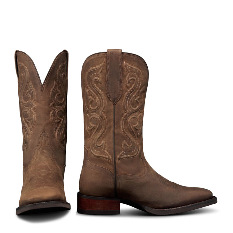 The Tess Square Toe Cowgirl Boot - Brown goat | Tecovas