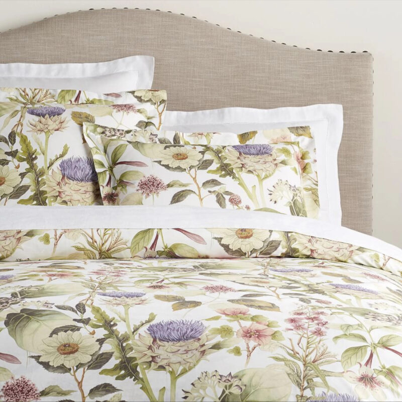 Thistle Floral Percale Duvet, King/Cal. King