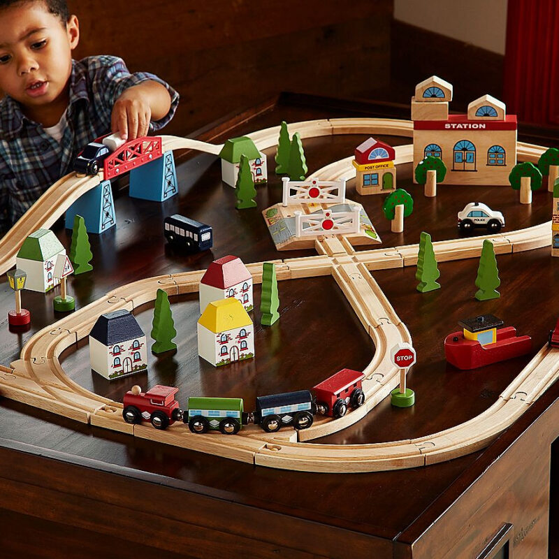 Town and Country Wooden Train Set