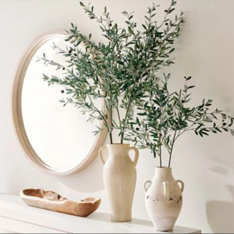 Traditional Faux Olive Branch