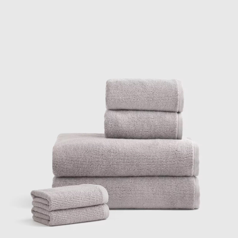 Turkish Ribbed Quick Dry Bath Towel Bundle