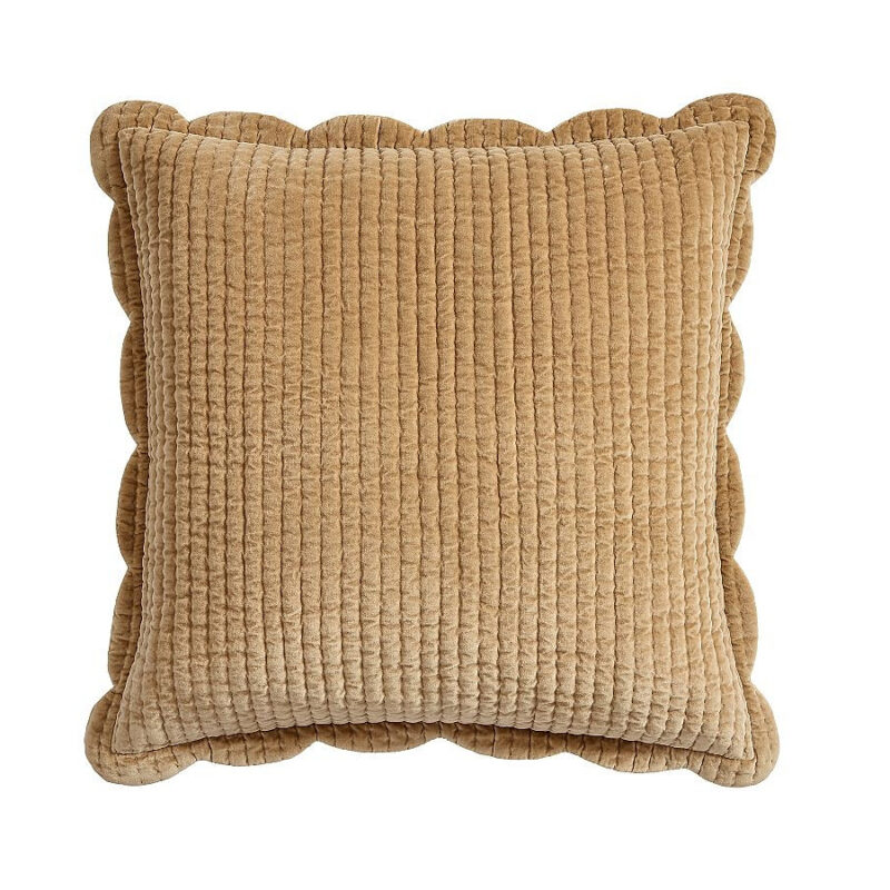 Velvet Scalloped Edge Reversible Quilted Sham