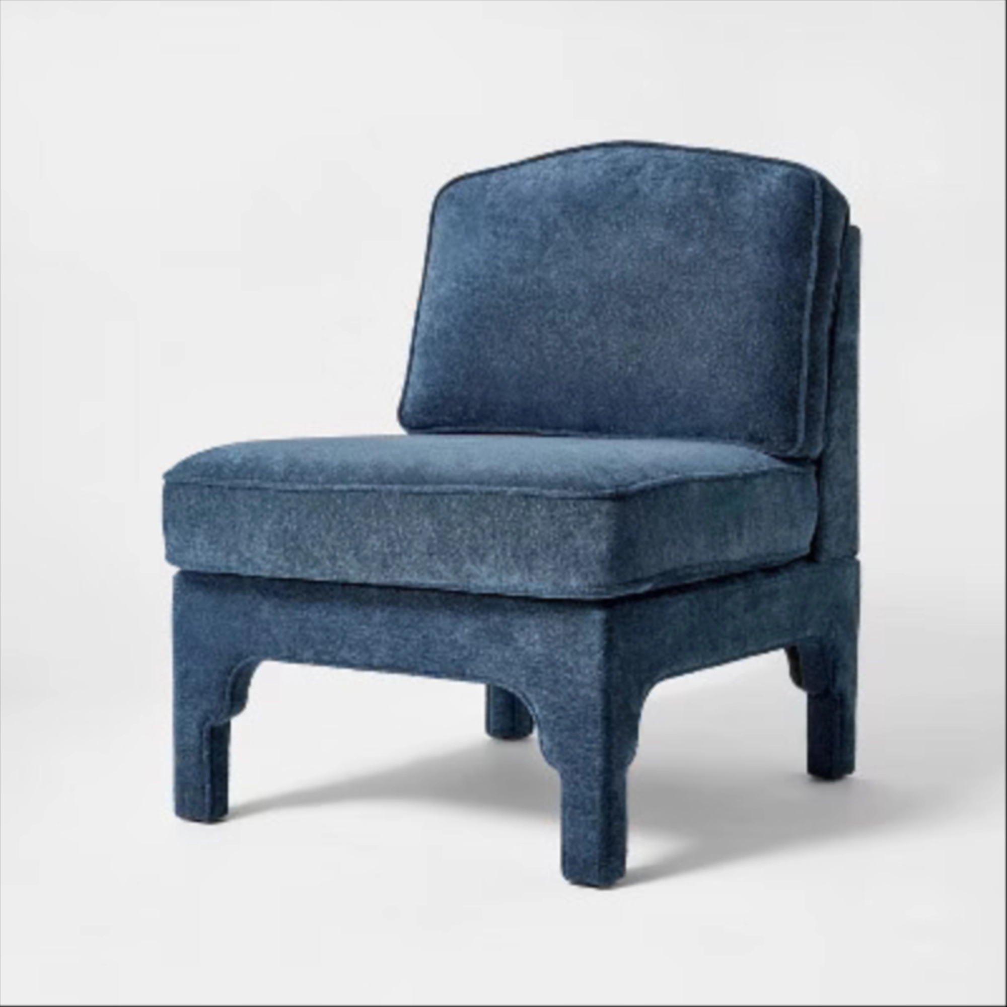 Vintage Inspired Slipper Accent Chair with Detailed Cutout Textured Velvet - Threshold™ designed with Studio McGee; Assembly Required