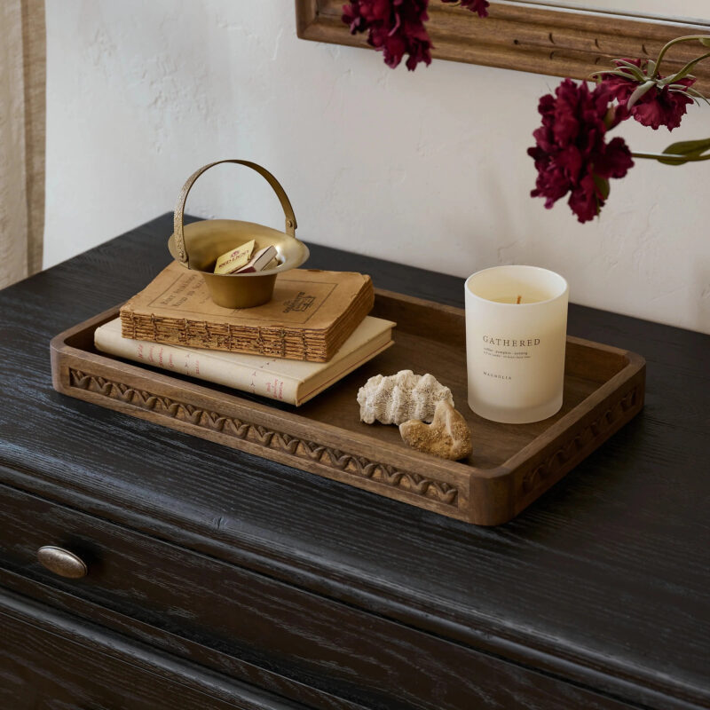 Warren Carved Wood Tray
