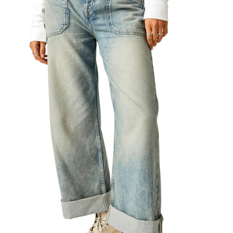 We the Free Palmer Cuffed Baggy Jeans (Women) | Nordstrom