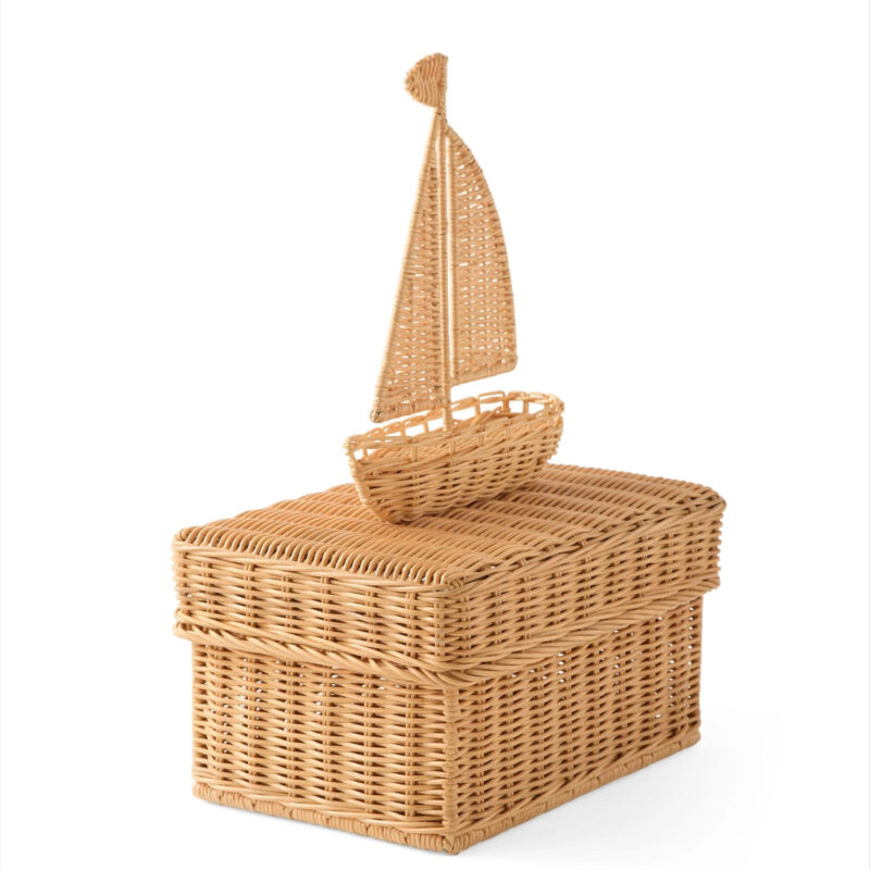 Serena & Lily Wicker Trinket Box