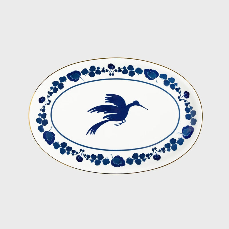 Wildbird Blu Oval Platter
