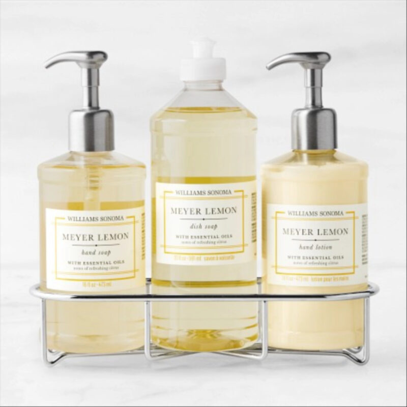 Williams Sonoma Meyer Lemon Hand Soap, Dish Soap & Lotion 4-Piece Kitchen Set, Deluxe