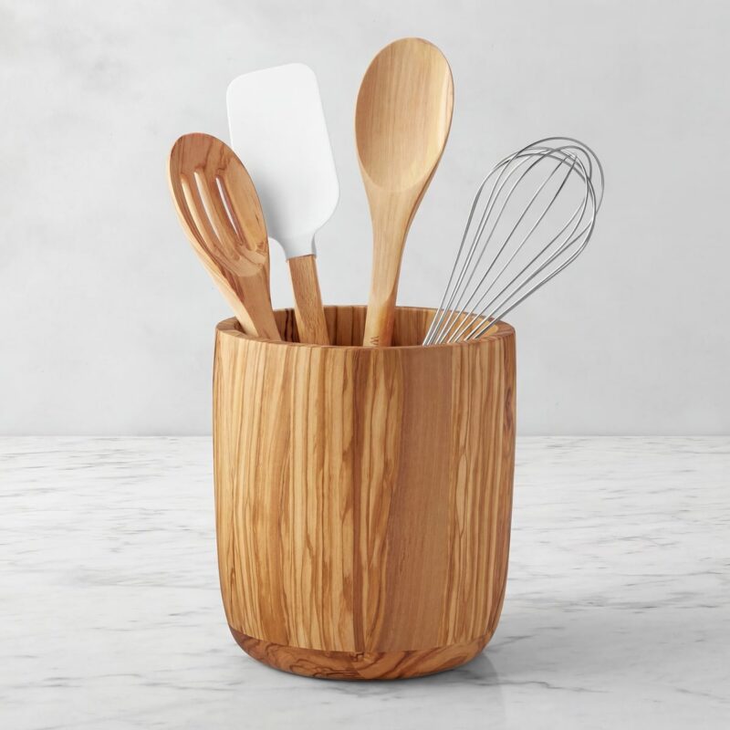 Williams Sonoma Olivewood Utensil Holder