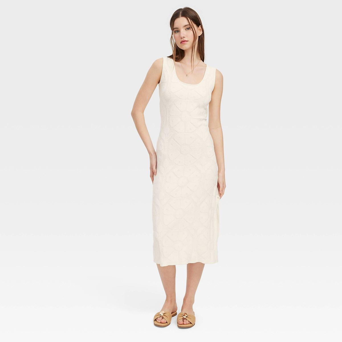 Women's Daisy Floral Terry Ankle Dress Cream - Roller Rabbit x Target L