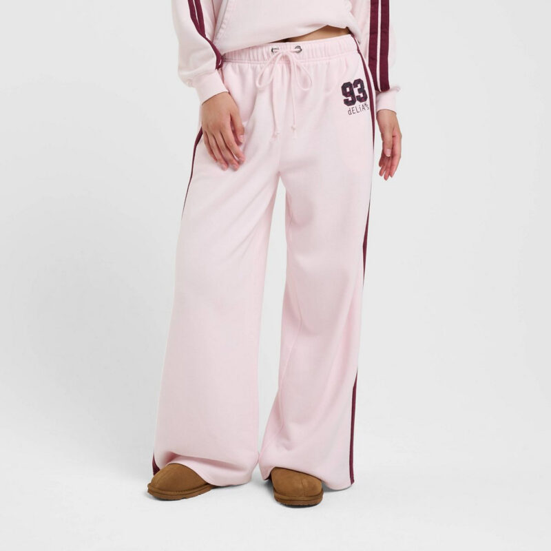 Women's dELiA*s Fleece Graphic Sweatpants - Light Pink M