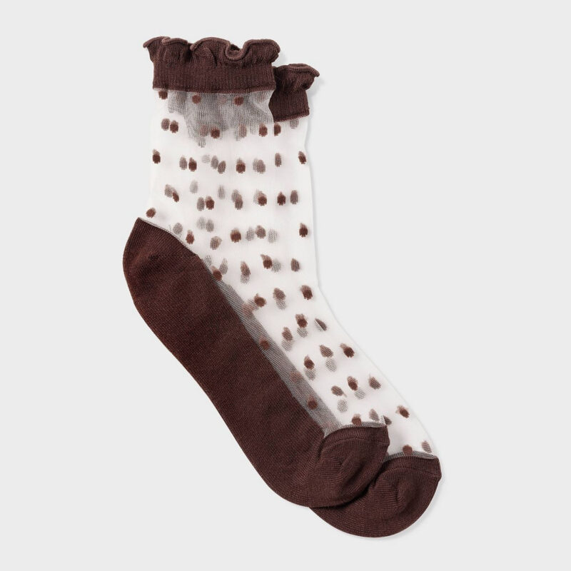 Women's dELiA*s Graphic Socks - Brown Polka Dot
