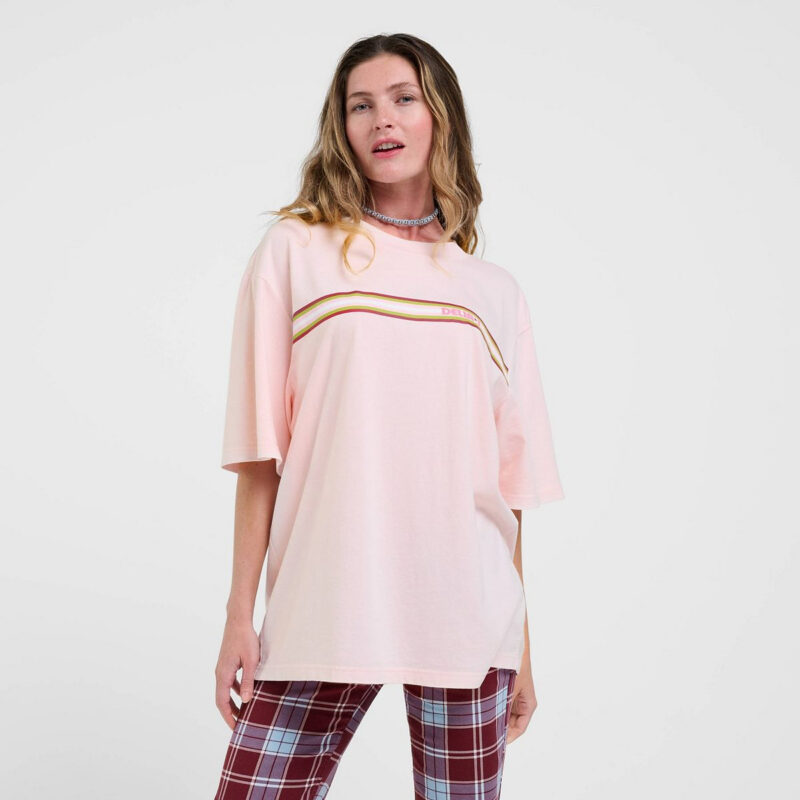 Women's dELiA*s Relaxed Short Sleeve Graphic T-Shirt - Light Pink 1X