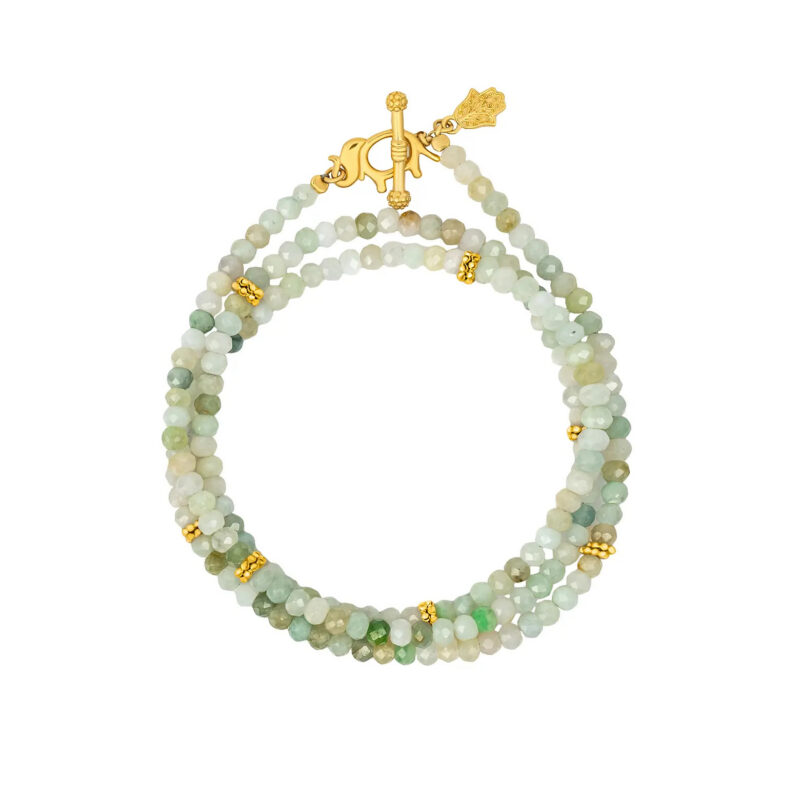 Women's Jade Elephant Gold Plated Wrap Bracelet - Manifest Abundance (Women) | Nordstrom