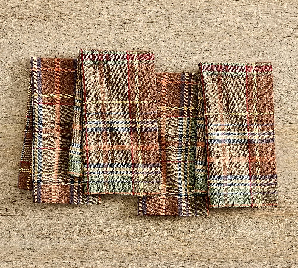 Woodrow Plaid Cotton Napkins - Set of 4