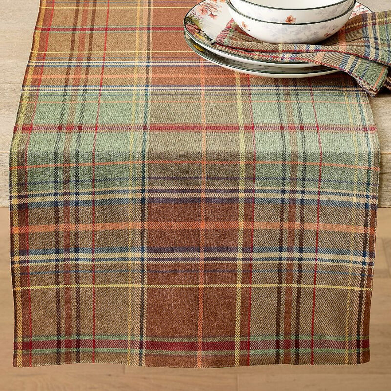 Woodrow Plaid Cotton Table Runner