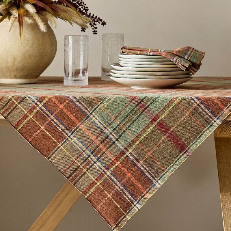 Woodrow Plaid Cotton Table Throw