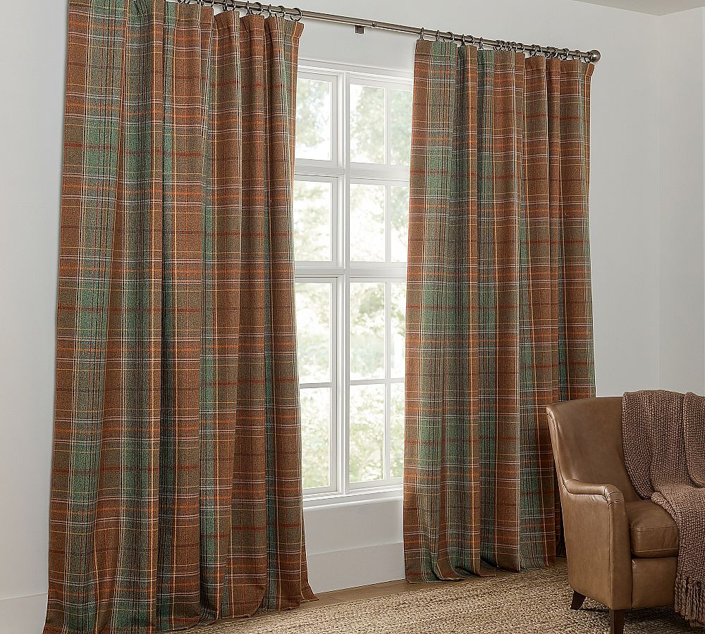 Woodrow Plaid Curtain - Set of 2