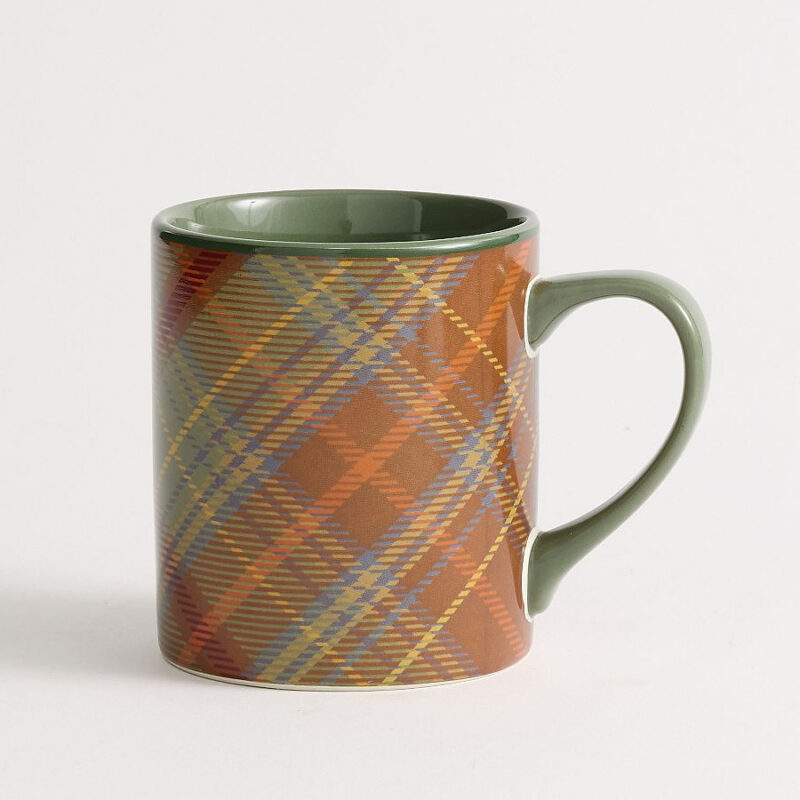 Woodrow Plaid Stoneware Mugs - Set of 4