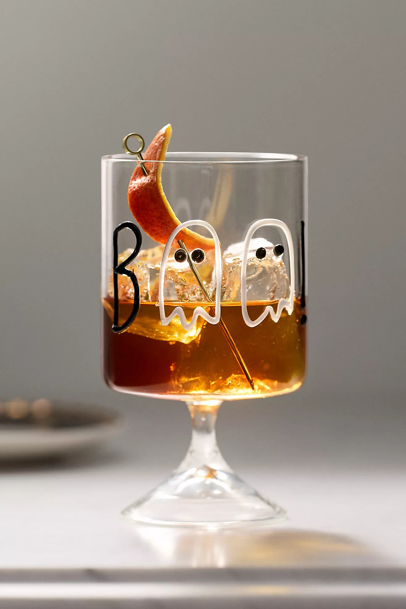 Word Play Halloween Wine Glass