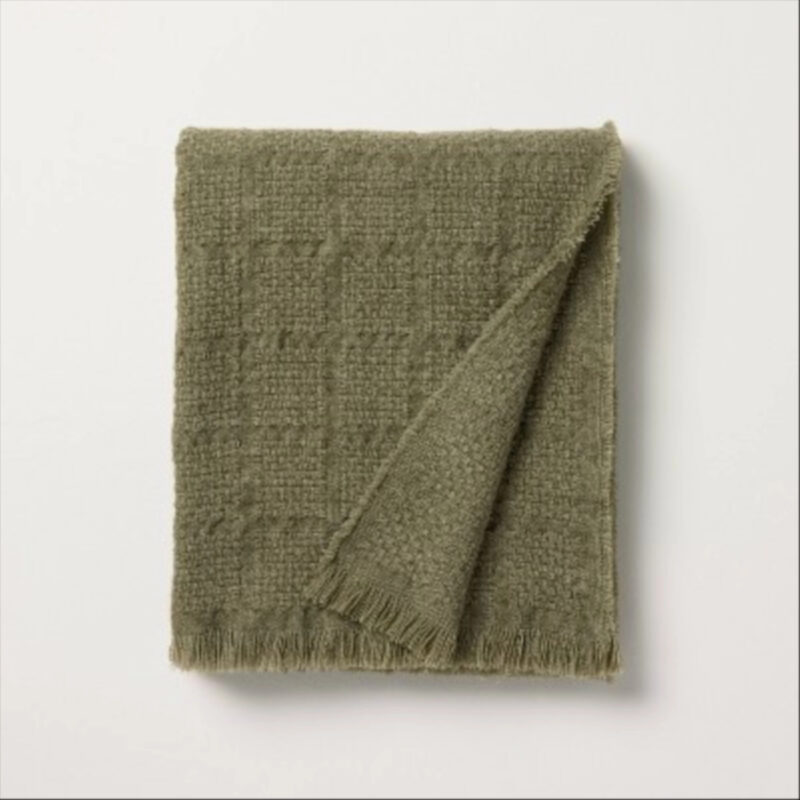 Woven Grid Throw Blanket Green - Hearth & Hand™ with Magnolia