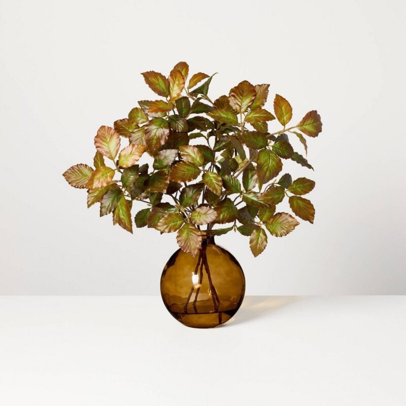 XL Turning Leaf in Amber Glass Arrangement - Hearth & Handu2122 with Magnolia: Fall