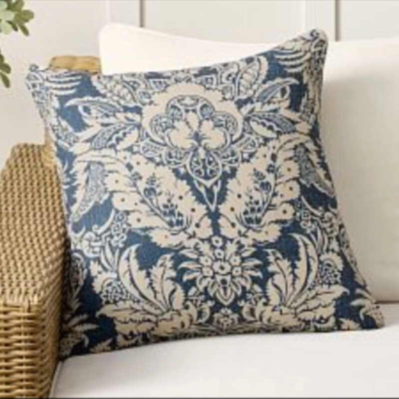 Zuri Damask Print Outdoor Pillow
